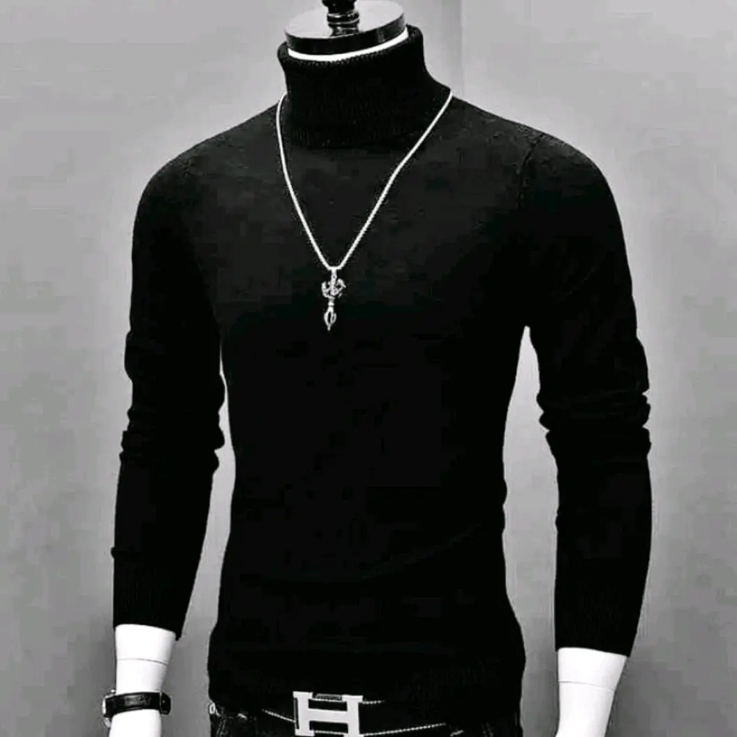 sweater rib turtleneck pria dewasa lengan panjang,terbaru termurah,rajut distro,/switer polos rib rajut pria wanita turneleck lengan panjang Santai Santai Polos
