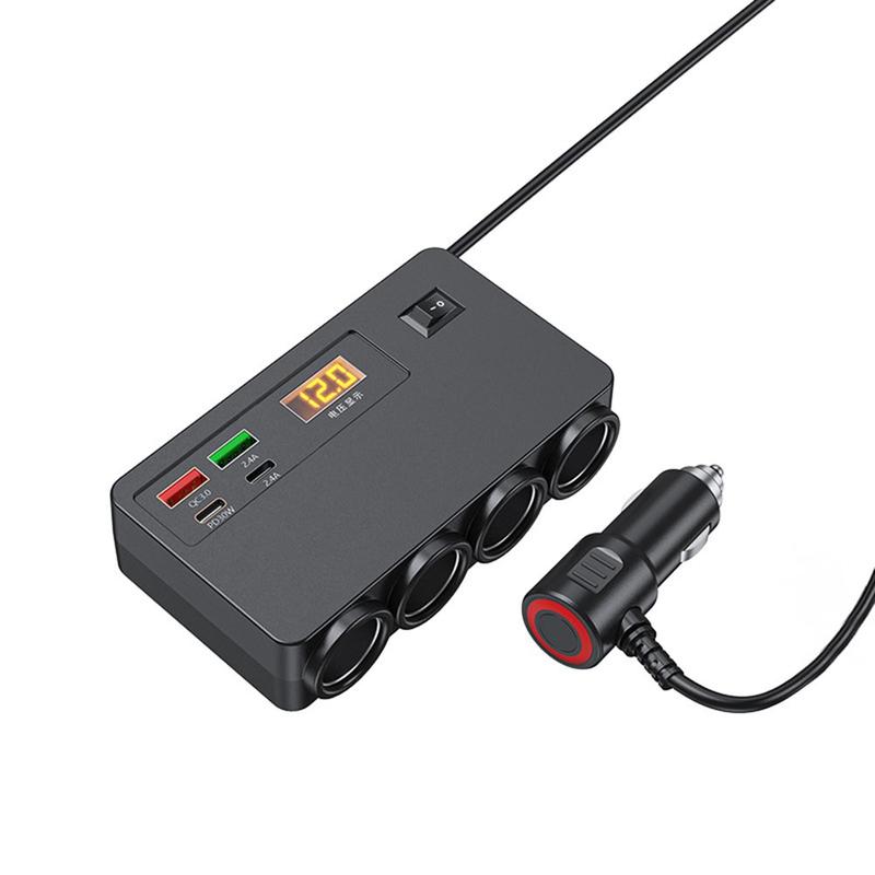 Car Converter 12V/24V 220V 4 Hole Ports Portable Automotive Charger Inverter 6