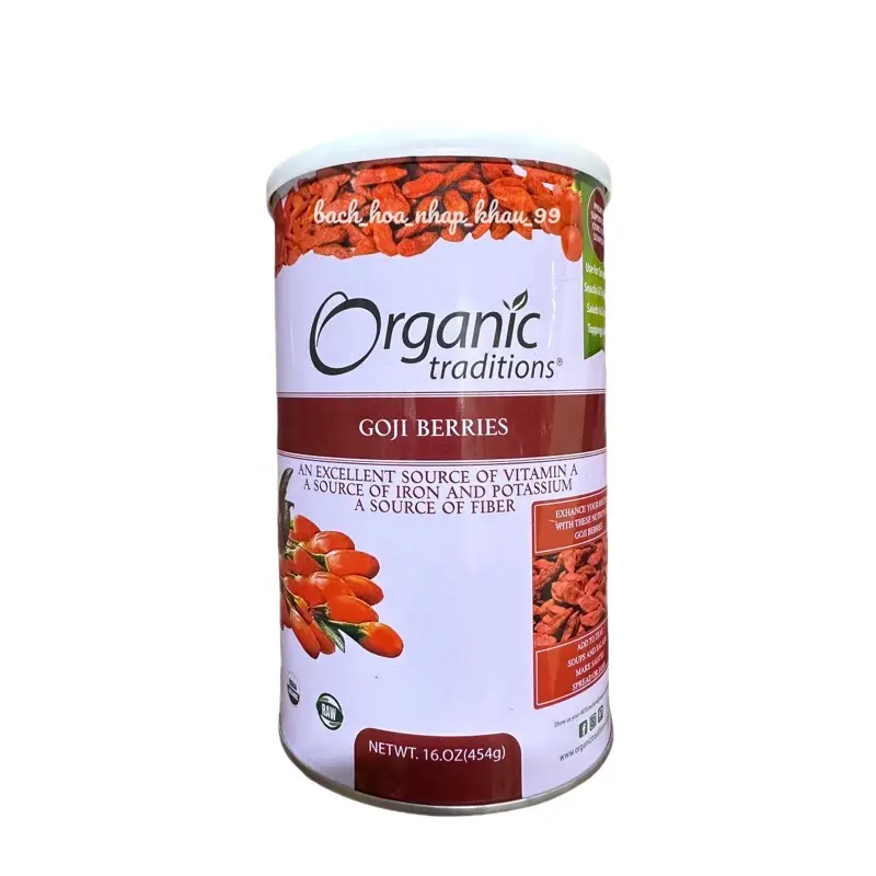 Hạt Kỷ Tử Khô Organic Traditions Nhập Khẩu Mỹ 454g Food