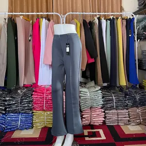 CUTBRAY SCUBA PREMIUM GRM 28 Tebal Panjang Celana Nyaman Wanita Basic Garis