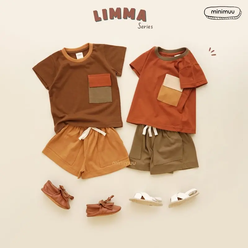Minimuu Limma Series - Kaos Celana Anak Unisex/ Atasan dan Bawahan Anak/ Kaos Katun Unisex/ Earthtone 4