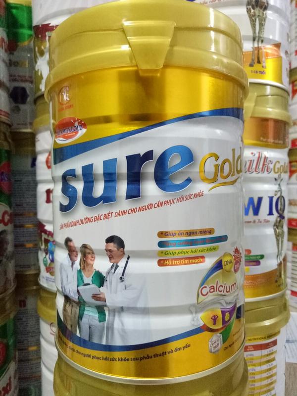 Sữa phục hồi sức khỏe Milkmilkgold Sure Gold 900g- dinh dưỡng tốt cho người sau mổ, người già, người ốm gầy yếu
