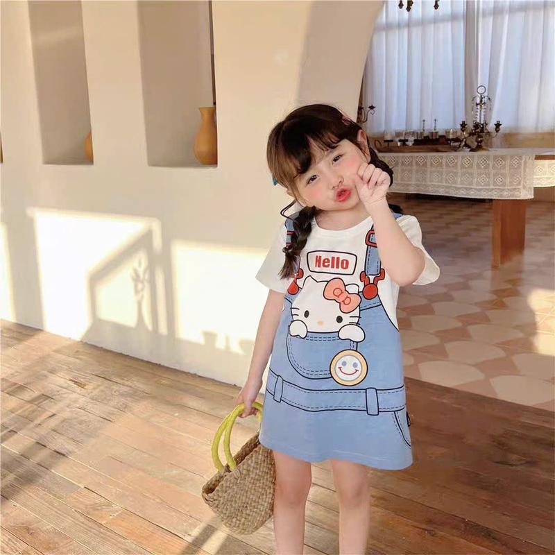 Váy Mùa Hè cho bé gái áo giấu quần mẫu Bé Ba - KuRoMi Sz 9-35kg. Chất coton co giãn 4 chiều. 3