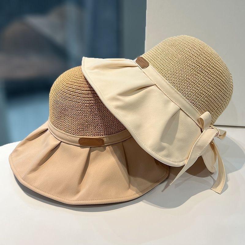 Product Introduction of 1157Fashion Luxury Women's Summer Straw Bucket Hat - Wide Brim, Foldable, Hollow, Sun Visor#FashionHat #SummerStyle #WomenFashion bucket hat 2