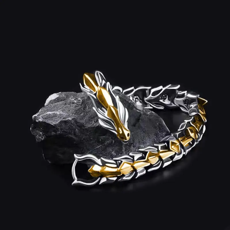 Retro Dragon Dragon Pattern Keel Bracelet Hip Hop Fashion Ornament
