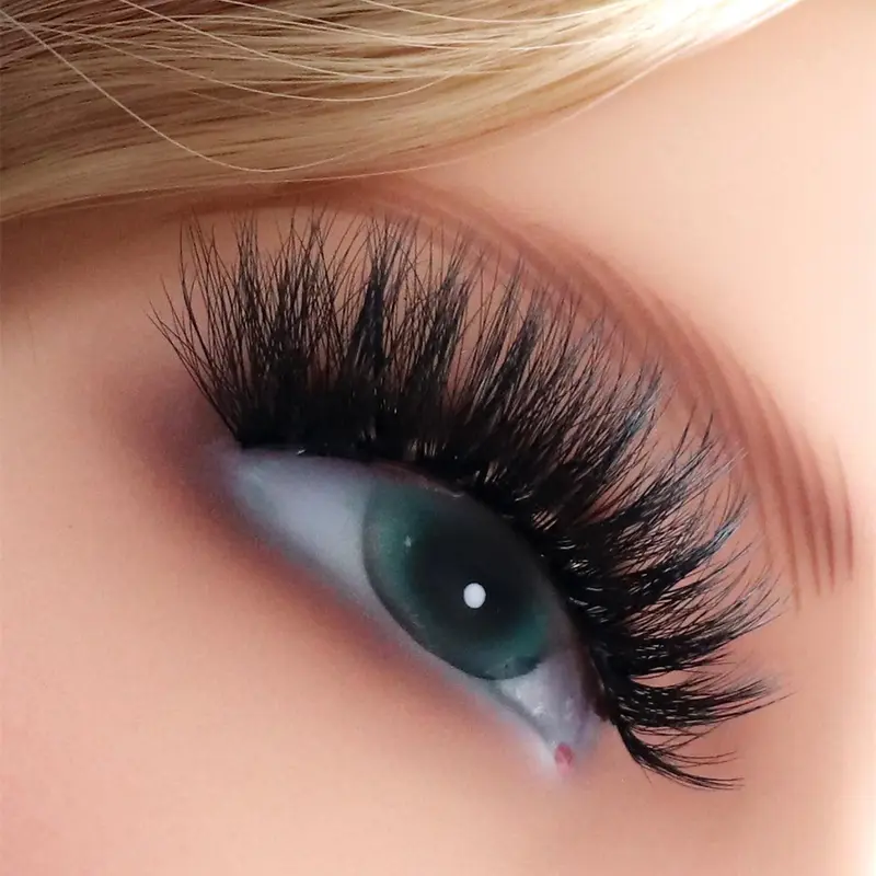 Long False Strip Lashes, 1 Pair Wispy Cat-Eye Look Faux Eyelashes, Natural Look Eyelash Extensions, Volumized Eyelashes for Eye Makeup 2
