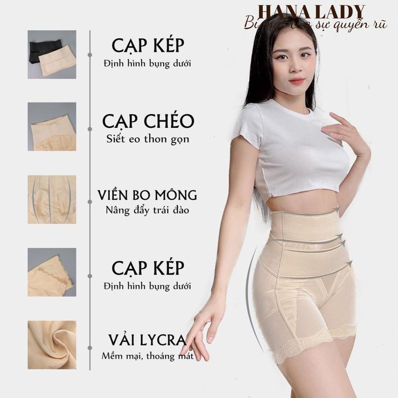  Quần Gen Nịt Bụng Cạp Chéo Định Hình Bụng Dưới Không Lộ Viền - Quần Bảo Hộ Nâng V3 Mặc Váy QL020 