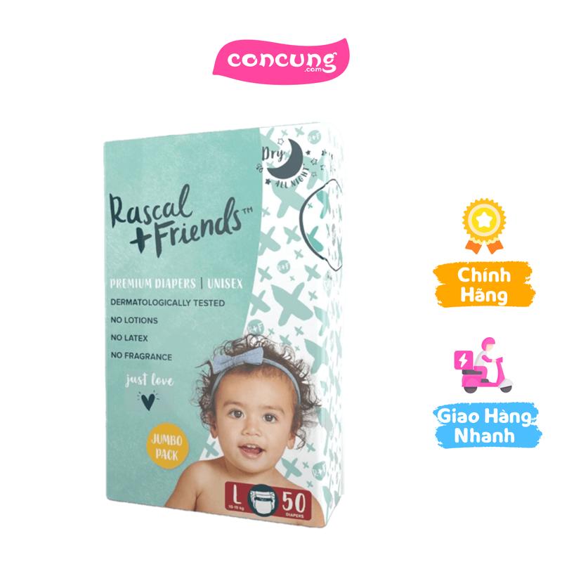 Tã dán Rascal & Friends size L 10-15kg 50 miếng