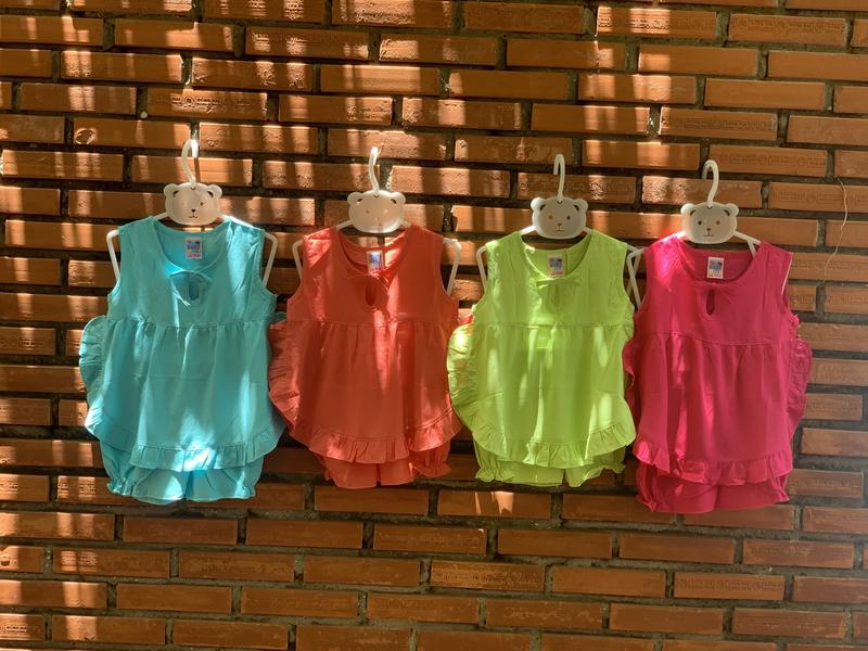 Product Introduction of Bộ đồ tole lanh mặc ở nhà mát mẻ xinh xắn cho bé gái size 5-14kg- màu trơn 27