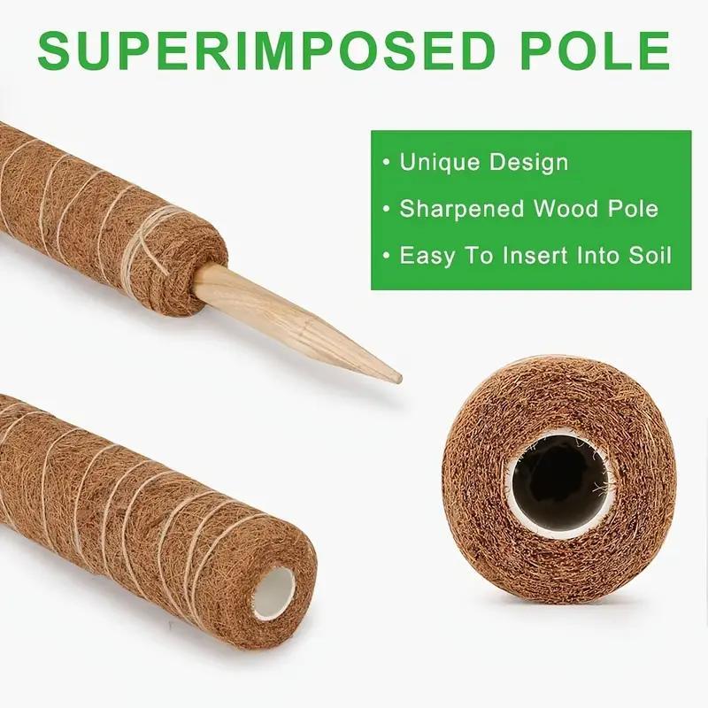 Coconut Shell Moss Rods, Plant Support Extension for Climbing Indoor Creeper, Garden Supplies for Home Garden, Home Supplies 7