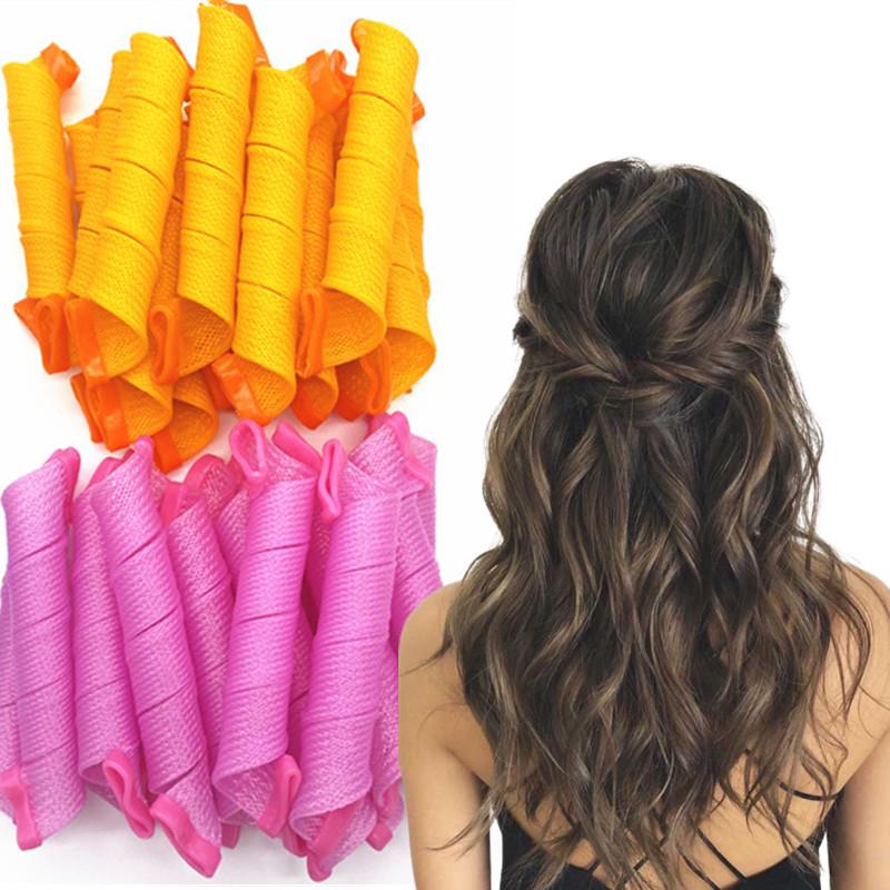 Con Lăn Tóc Bộ Dụng Cụ Tạo Kiểu Tóc Xoắn Ốc Tự Làm, 18 Cái / bộ, Máy Uốn Tóc, Dụng Cụ Tạo Gợn Sóng Không Nhiệt, Không Làm Hỏng Tóc, Dụng Cụ Tạo Kiểu Tóc 0