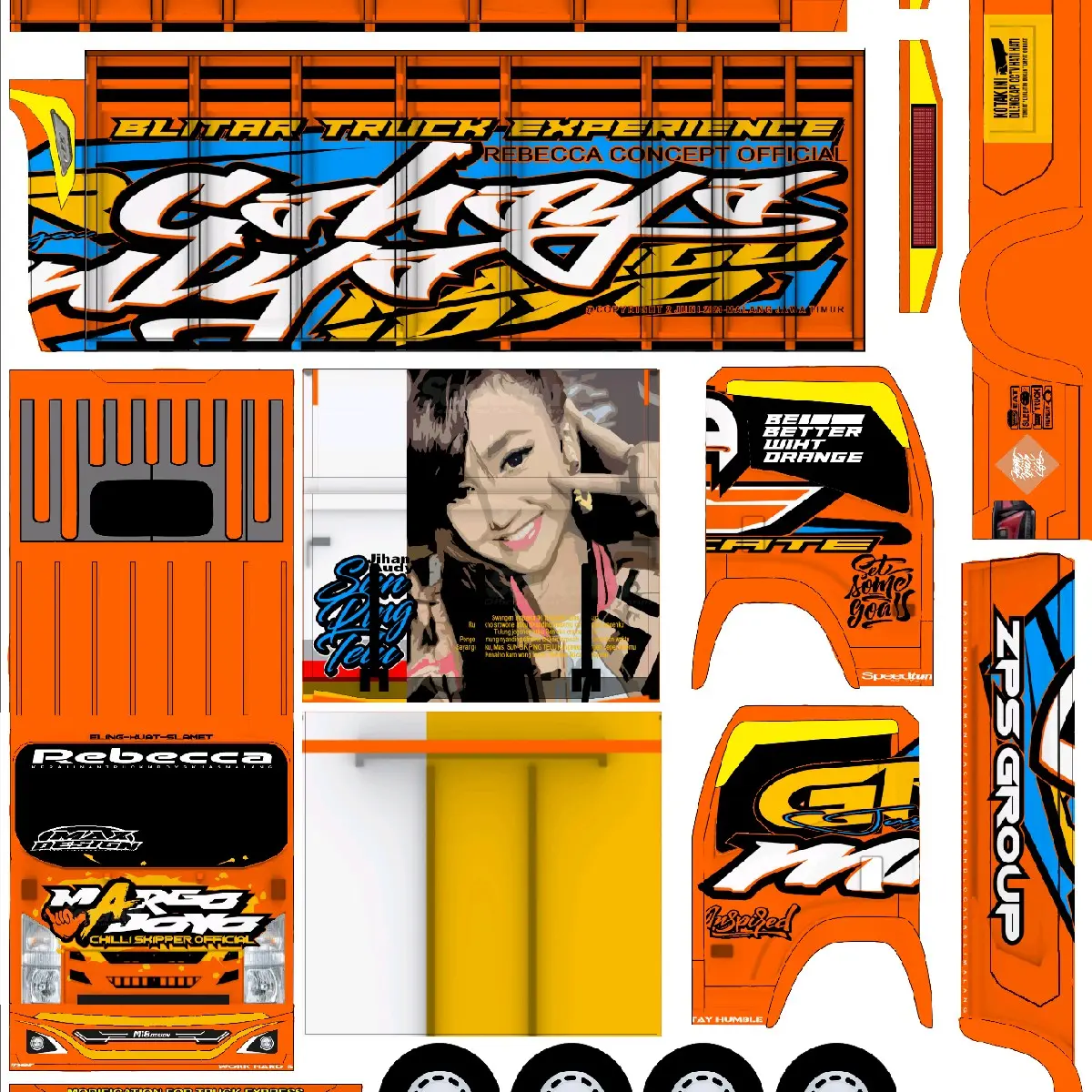 stiker truk miniatur cod Car