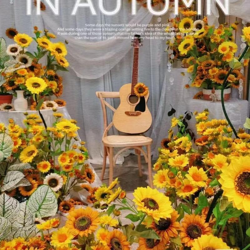 Product Introduction of Artificial Flower Sunflower Artificial Sun Bouquet Indoor and Outdoor Decoration Decoration Meaning Beautiful Bouquet Bridal Bouquet Fruit Plant 6