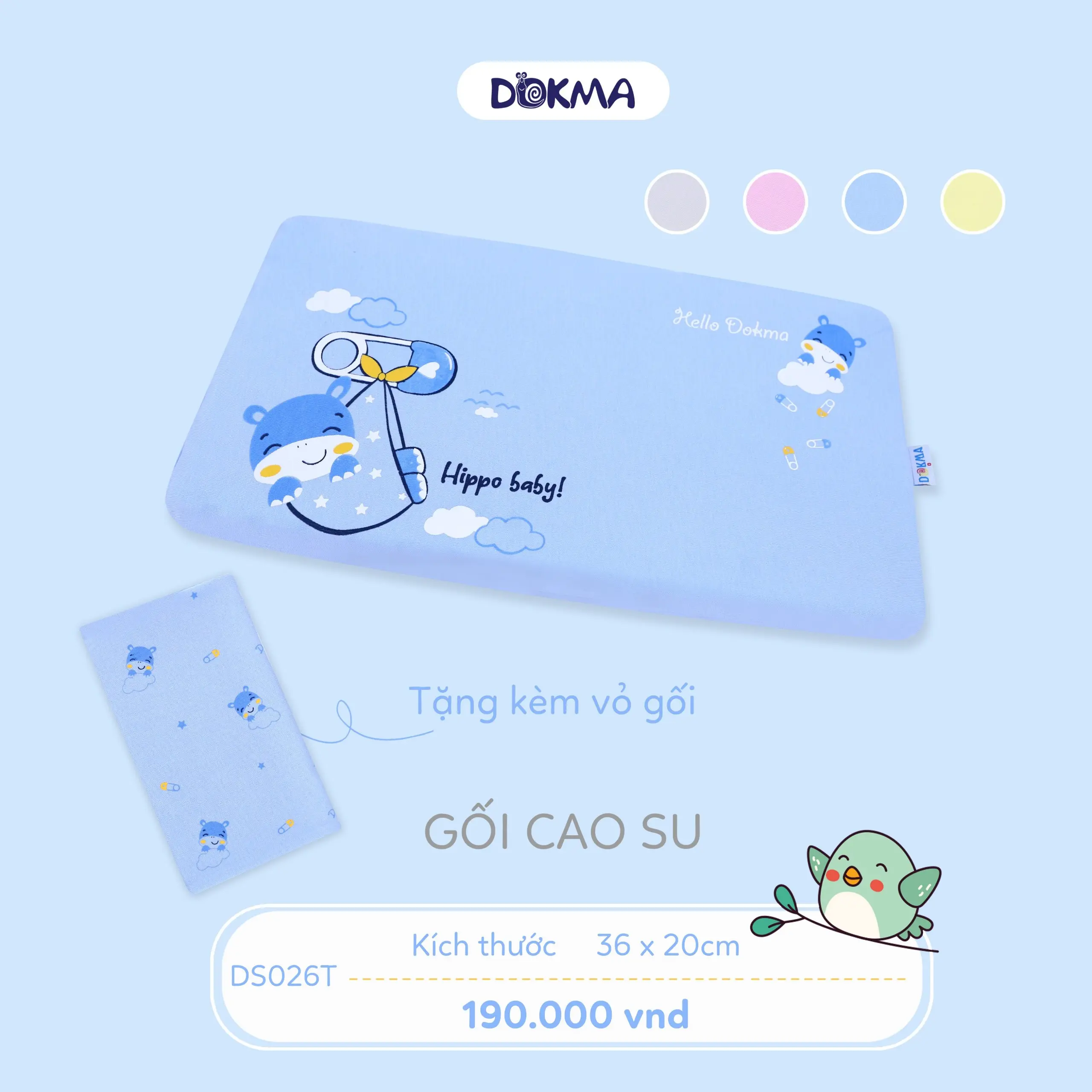 Gối cao su cho bé Dokma DS026T