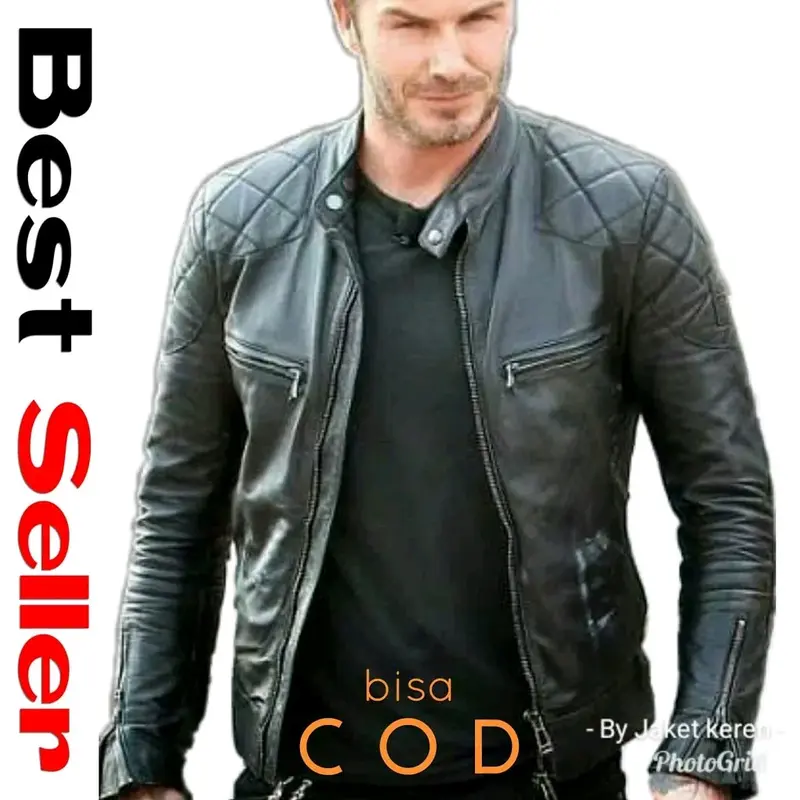 Jaket kulit pria hitam/coklat model terbaru bisa COD 2