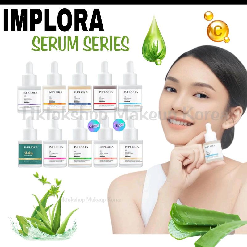 Implora Serum Wajah 20ml Face Serum 24K Gold | Hydrating | Acne | Brightening | Peeling | Vitamin C pemutih Wajah Serum Penghilang Flek Hitam 0