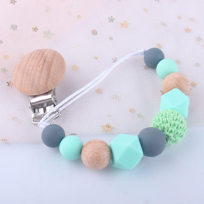 Product Introduction of New Baby Silicone Soothing pacifier Chain Baby Tooth Grinder Tooth Glue Toy Multi color Anti drop Bracelet 20