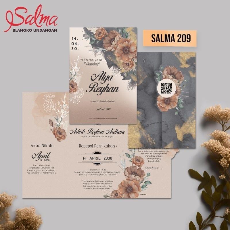 Undangan Pernikahan SALMA 209 Elegan Modern Paket Lengkap 100 PCS Gratis Label & Plastik - JanjiKita | Default