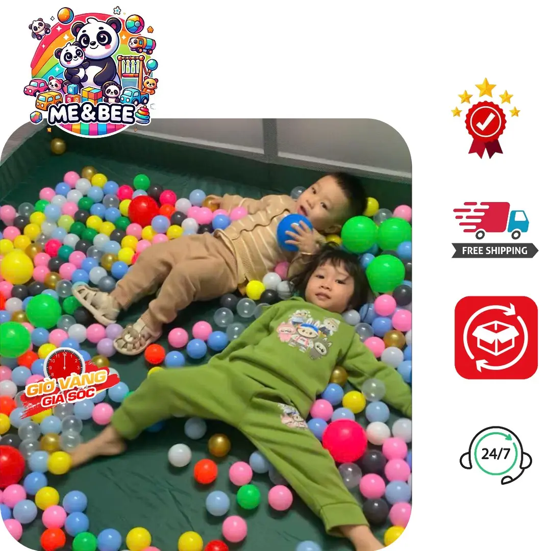 Combo 100 Quả Bóng Nhựa Mềm Bóng Nhựa Nhà Bóng Cho Bé Loại Cao Cấp ( Hàng Việt Nam)