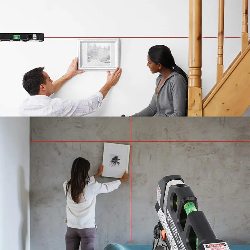 Laser Level, Multipurpose Cross Line Laser Level, Easy To Use Indoor & Outdoor Project Laser Level, Professional Measuring Tool for Home Decor 5