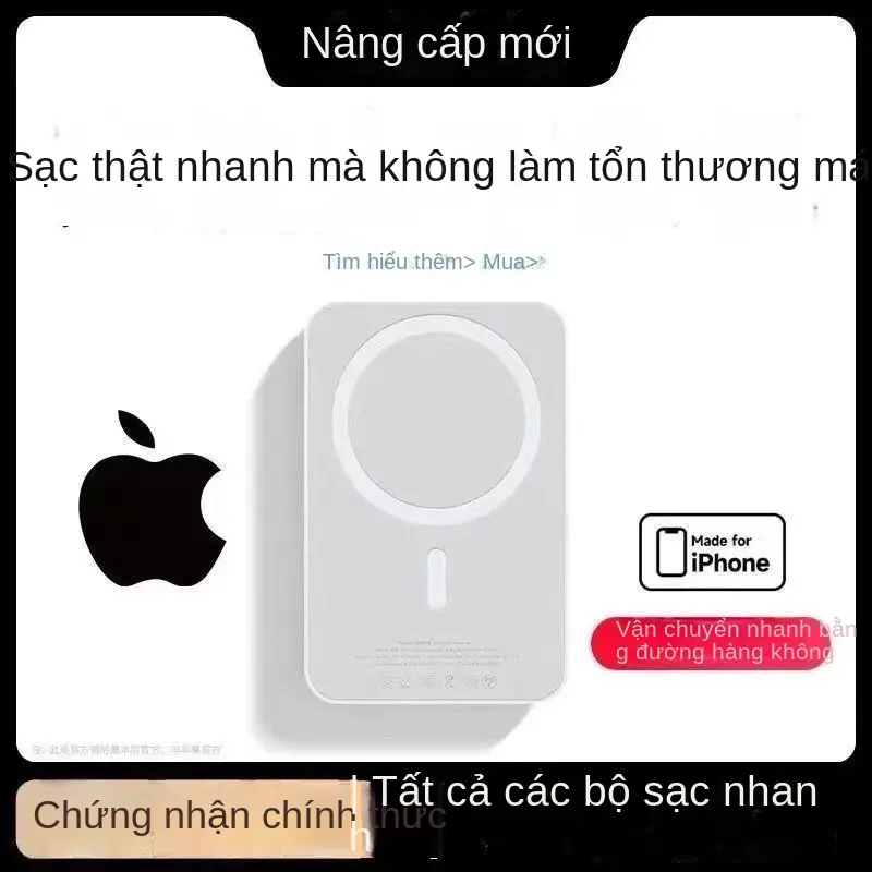 Sạc Dự Phòng Từ Tính Không Dây, Dung Lượng 20000 MA, Thích Hợp Cho 8-15 Dòng, Kẹp Lưng, Pin Ngoài, Bộ Nguồn Điện Di Động Sản Phẩm Phổ Biến