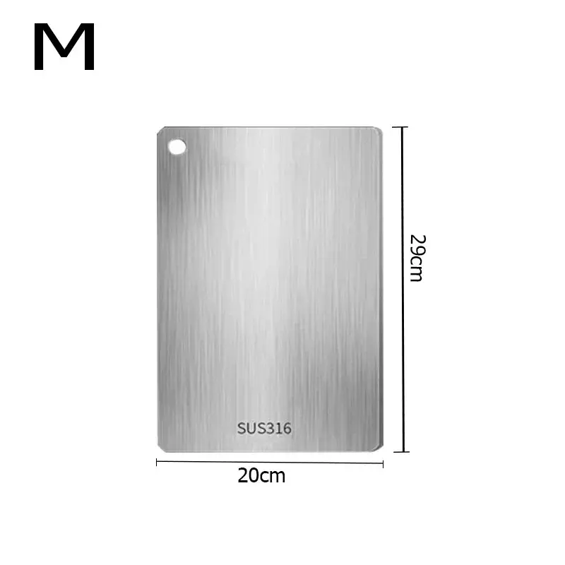Stainless Steel Cutting Board for Kitchen Titanium Cutting Boards 304 Stainless Steel Double-Sided Food Grade Cutting Board 7