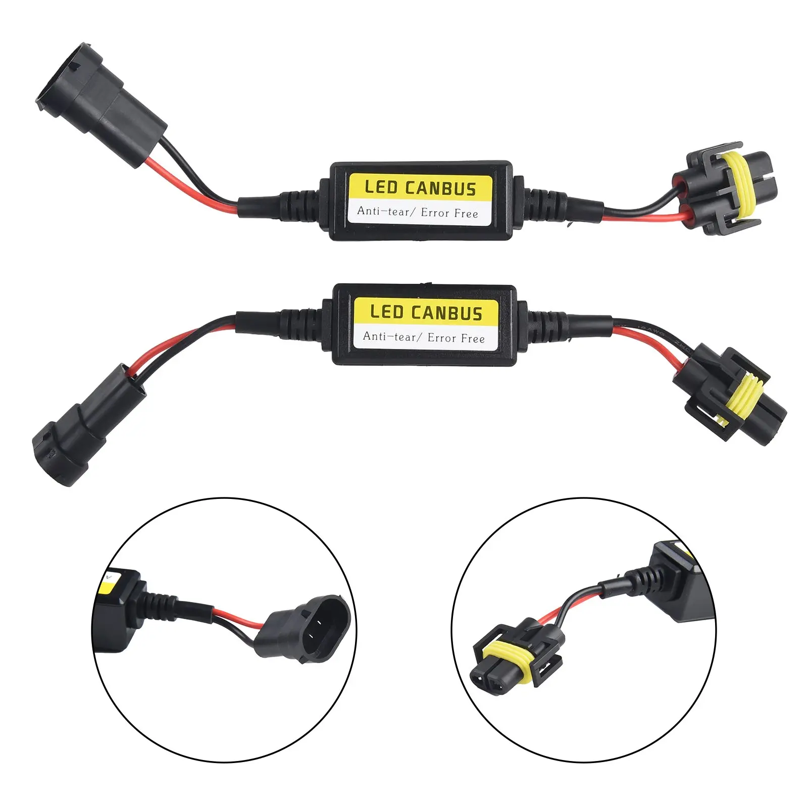 2X LED H11 Headlight Canbus Error  Anti Flicker Resistor Canceller Decoder