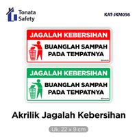 Gambar Jagalah Kebersihan Sign Katrylic / 22 x 9 cm / Akrilik Buang Sampah Pada Tempatnya / Sign Akrilik Kebersihan / Papan Tanda Jaga Kebersihan / Signage Acrylic Toilet Restoran Kantor / Tanda Peringatan Akrilik Jagalah Kebersihan Ruangan - Merah dari Tonata Indonesia Kab. Tangerang 1 Tokopedia