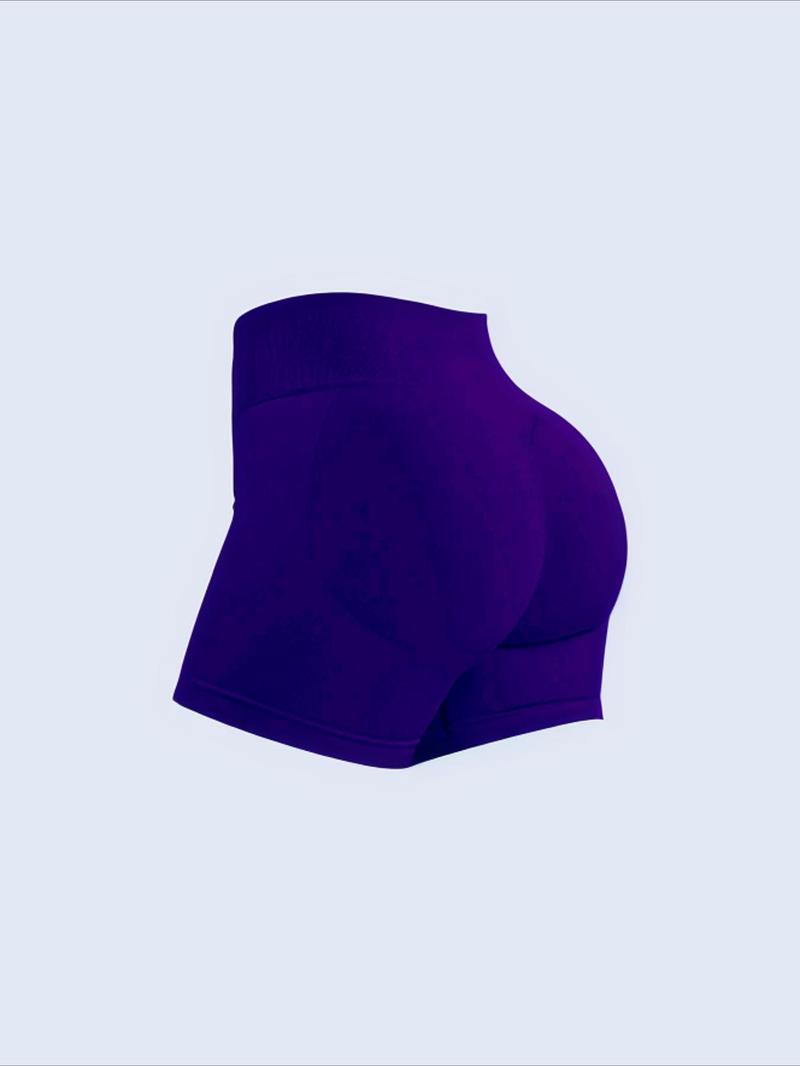 Product Introduction of Women's Solid Color High Waist Sports Shorts, High Stretch Casual Comfortable Breathable Seamless Skinny Shorts for Gym Workout Running, Ladies Sportswear for All Seasons 5