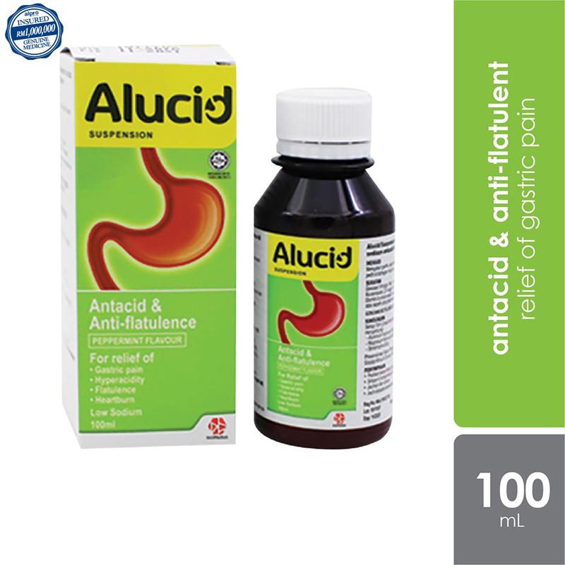 Alpro Pharmacy Alucid Suspension 100ml (antacid & anti-flatulent ...