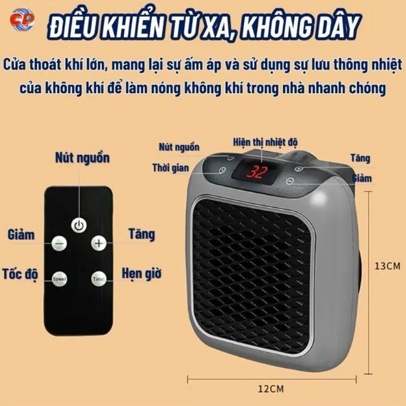 Máy Sưởi Mini, Quạt Sưởi Ấm Mùa Đông Treo Tường, Cách Nhiệt An Toàn,Tiết Kiệm Điện Làm Nóng Nhanh Chóng 1
