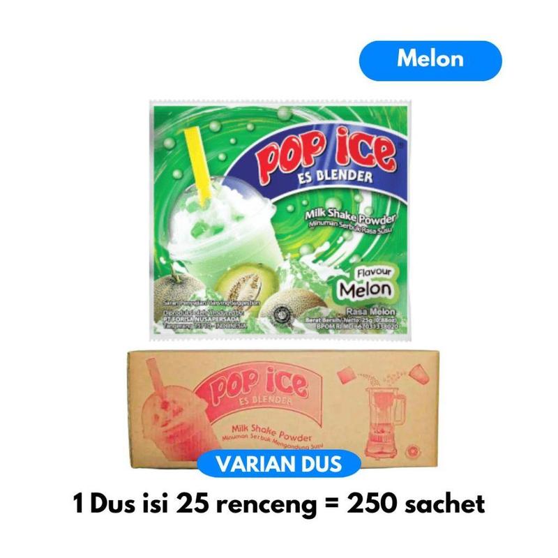 POP ICE SACHEET MANGGA 1 DUS ISI 25 RENCENG / POP ICE RASA MENGO 1 KARTON 25GR 4
