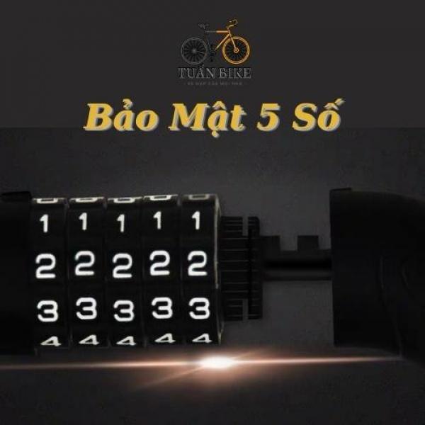 Khóa Dây Xe Đạp Lõi Thép Trống Trộm An Toàn 5
