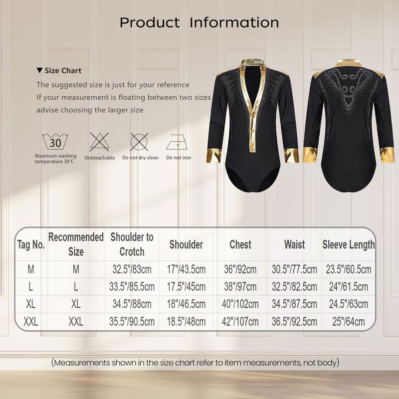Bodysuit Rumba Tango Latin Nam, Kvysinly, Áo Dài Lát Khiêu Vũ Latin Đính Đá Sáng Bóng, Thích Hợp Để Trượt Patin, Trang Phục Khiêu Vũ 8