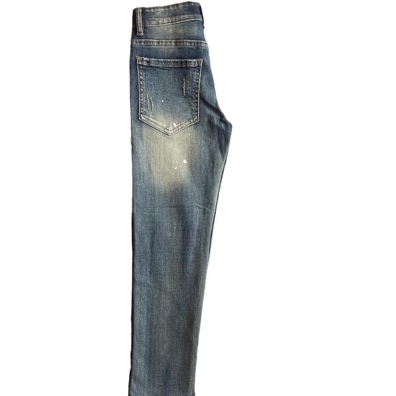 Quần jean sai nhỡ Trễ lưng Ôm gọn chất liệu cotton 4