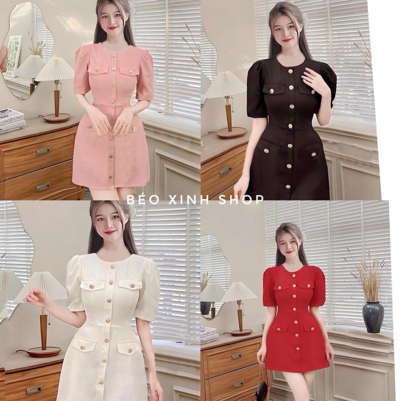 Thời Trang Bigsize Váy Đi Tiệc Cho Nữ Vải Lnin Cao Cấp Thanh lịch 50 - 100Kg Dress Denim - A.1234