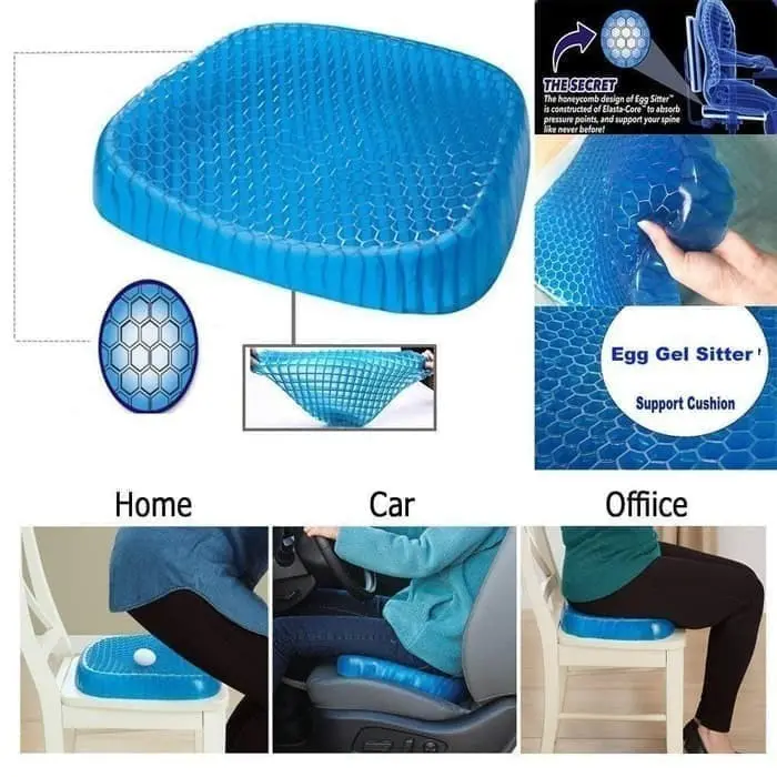 Bantal Duduk Silikon super empuk nyaman Bantal Jok Kursi Mobil / Bantal Jelly Sarang MURAH Bantal Gel Silikon Alas Bantalan Duduk Kursi Kantor Sofa Mobil Empuk Cushion Jok Bangku Postur Lebah / Bantal Kesehatan Sarung bantal  sofa Alas Duduk 5