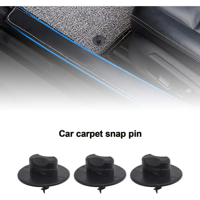 4 Pcs Car Mat Cilp 3D0864851B41 3D08645214PK 3D0864200A71N Vehicle Carpet Clip Fixing Grips Clamps Car Hook Loop Screw Black 28mm Automotive 2