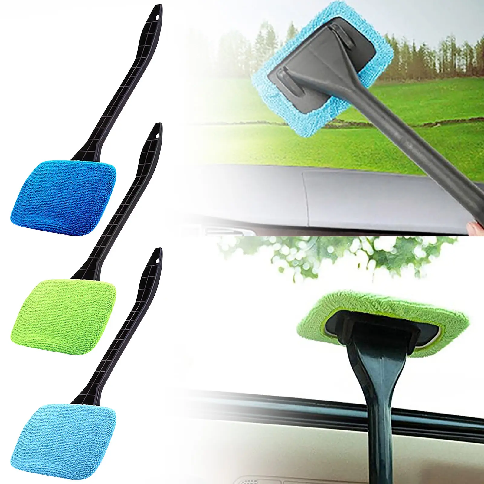 Car Windshield Window Cleaner Brush Telescopic Glass Cleaning Wash Tool Scraper Wiper Auto Window Anti-fog Defogging Brush