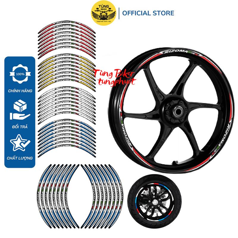 Tem Dán Vành Phản Quang, Decal 5 Lớp Dán Full 2 Vành Cho Xe Máy Phản Quang Cực Đẹp