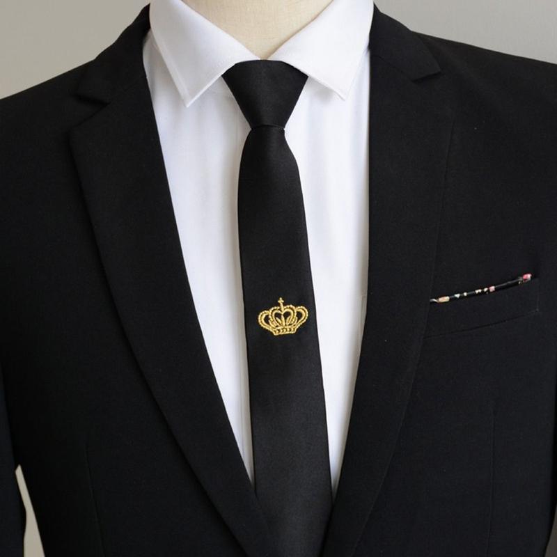 Cà Vạt Có Khóa Kéo Mỏng Thời Trang Cho Nam Và Nữ, Cà Vạt Cổ Thêu Vương Miện, Cà Vạt Lông Vũ Lá Hoa, Ong Dự Tiệc, Cà Vạt Nơ Trang Trọng, Cà Vạt Thời Trang