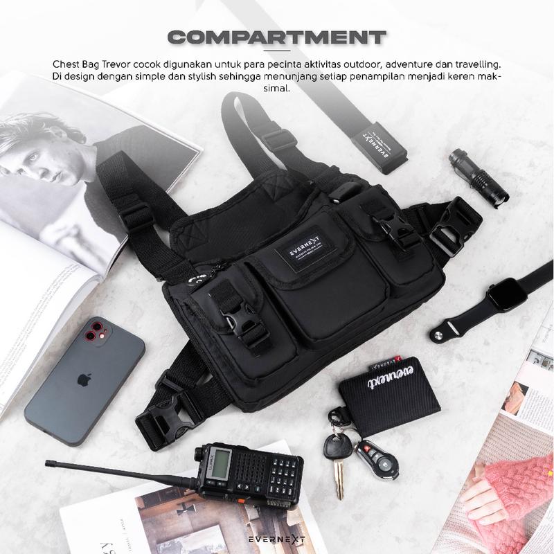 Product Introduction of Evernext - Chest Bag Waterproof Trevor Tas Dada Tactical Rig Bag Outdoor Tas Pelindung Dada Motor Biker Sepeda Pria 5