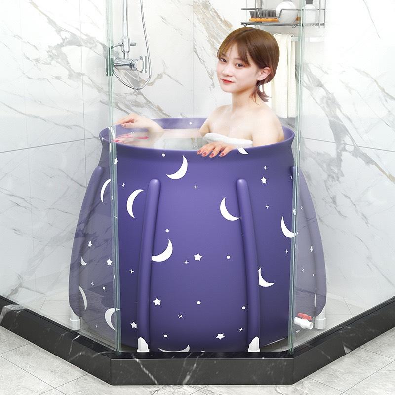 Bồn Tắm Gấp Gọn Ngâm Thảo Dược Dành Cho Bé Và Người Lớn 8 chân loại 1