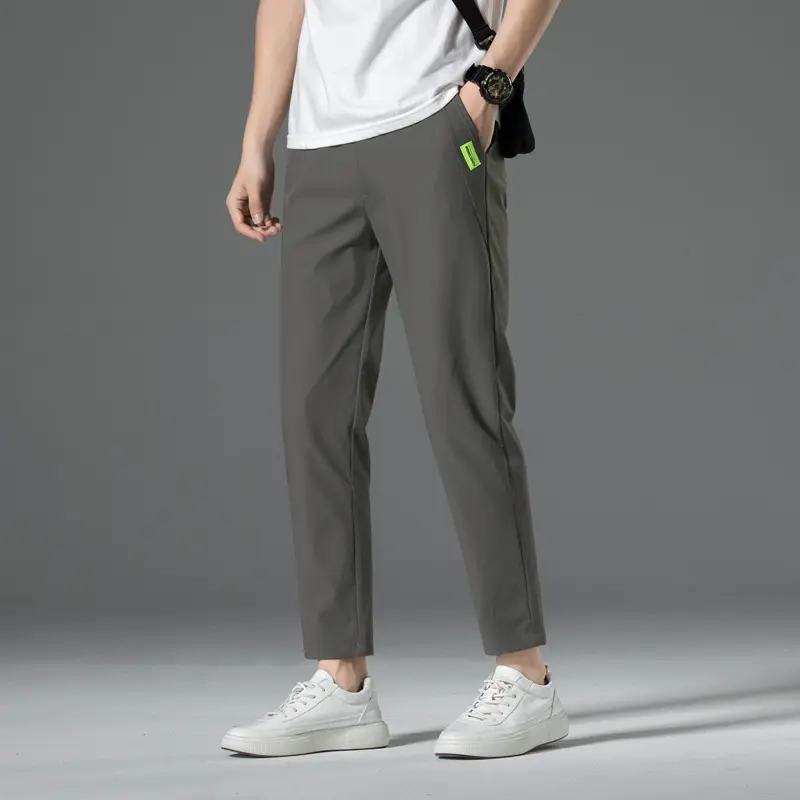 Celana Panjang Unisex Tipis Kain Peregangan Kasual Cepat Kering Pants Dingin Dan Bernapas 3010 2