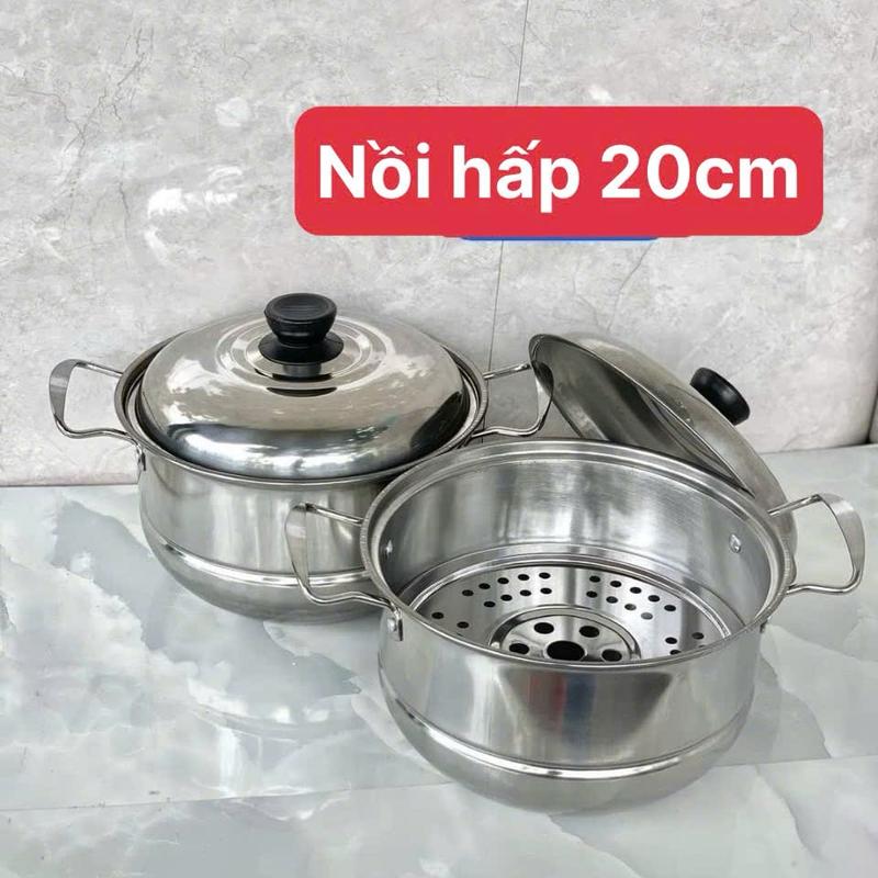 Nồi 20cm có kèm khay hấp tiện lợi cho mọi gia đình