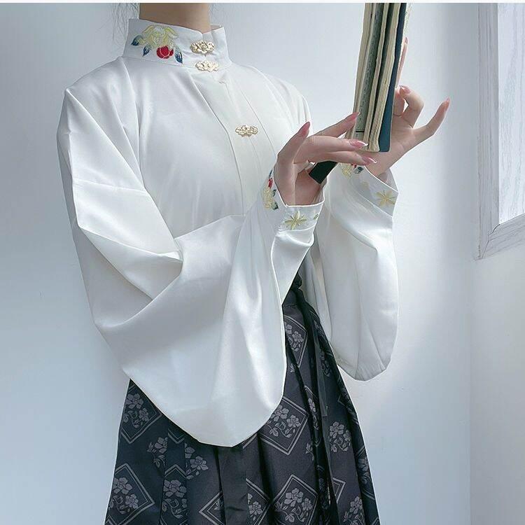 Chinese retro traditional clothing, Hanfu horse skirt, women's black long skirt Hanfu 3