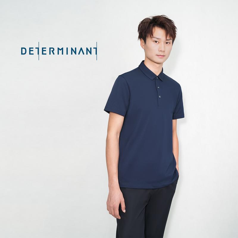Áo thun nam Polo DETERMINANT Cotton thấm hút bền màu, thoáng khí - P12 - màu xanh navy