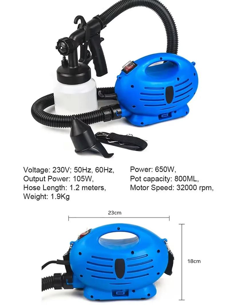 Product Introduction of Electric Paint Spray Gun High-Pressure Electric Spray Gun Atomization Sterilization Portable Small Paint Automatic Spray Gun 8