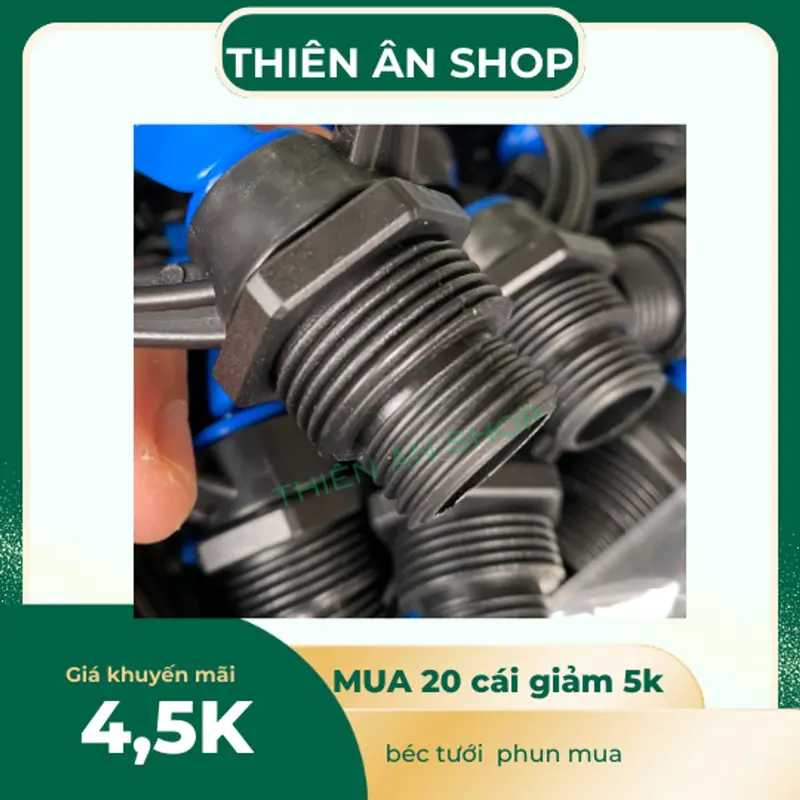 béc tưới cây phun mưa, béc thìa xoay 360 độ 2 ren kết nối 21,27mm nhưa chịu nắng mưa 5 năm FREE SHIP 6