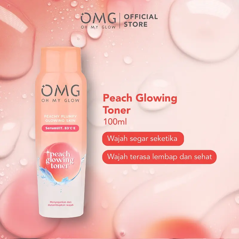 OMG OH MY GLOW Peach Glowing Toner 100 ml 2
